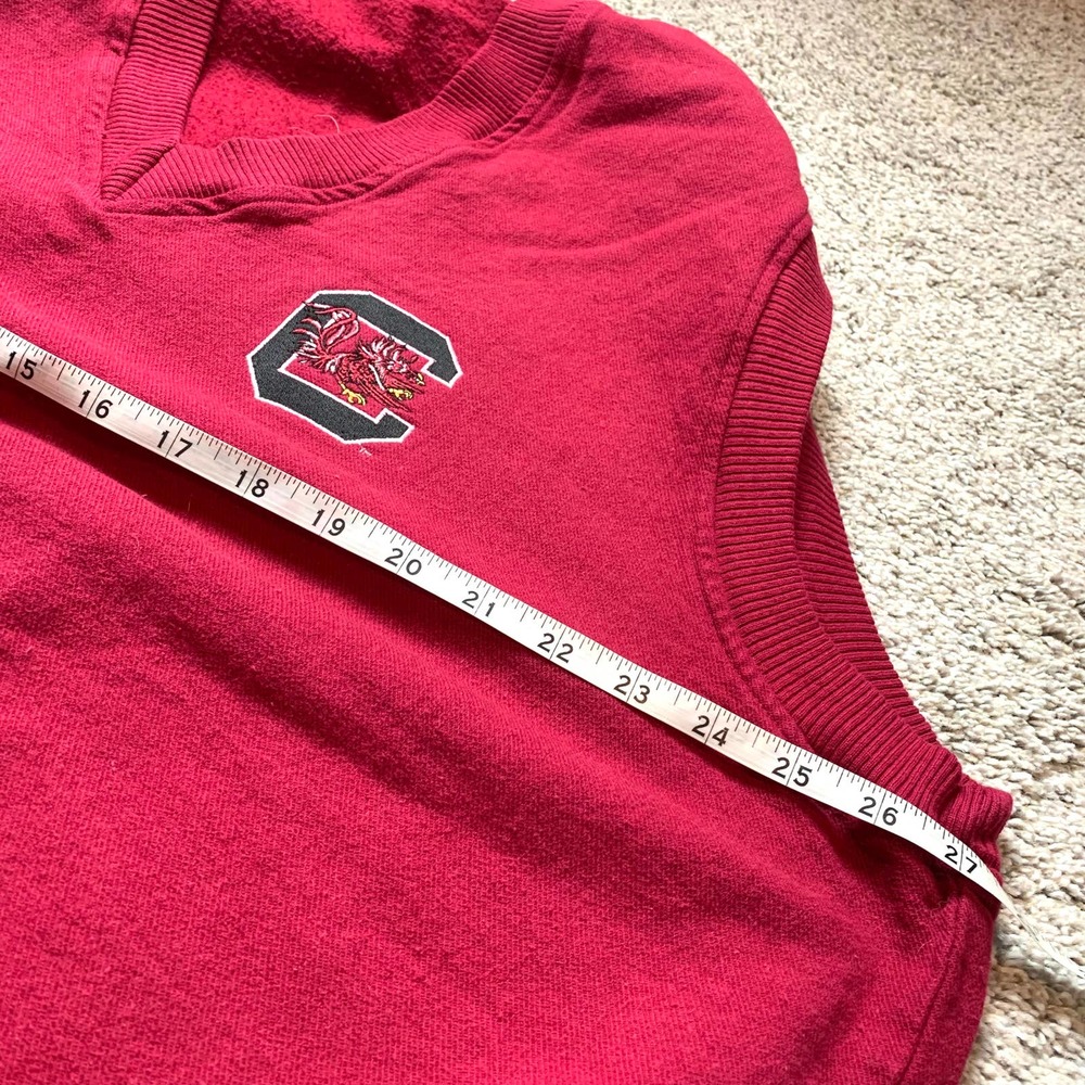 Red V-Neck Vest - Picture 6 of 7